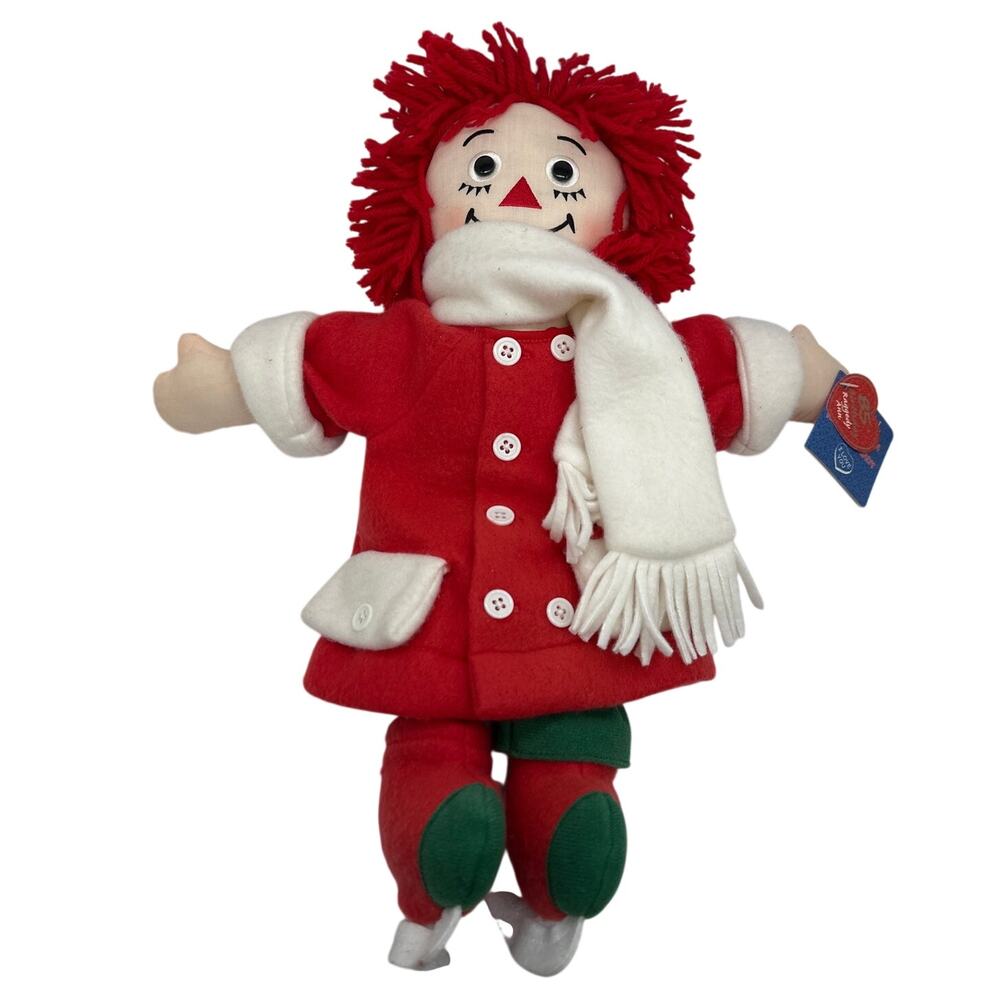 Dakin Raggedy Ann 85th Birthday Christmas Ice Skating Doll 16" Tags 16732